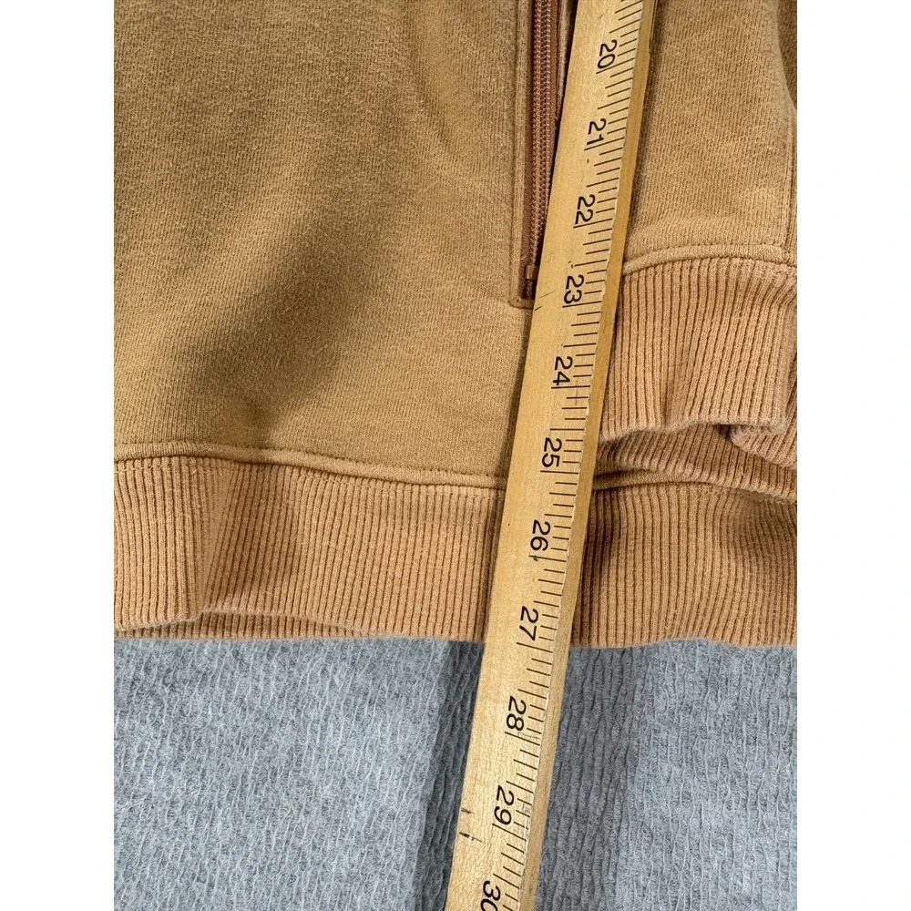The North Face Stitched‎ Logo 1/2 Zip Pullover Sweatshirt (Men's Large) Brown